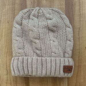 NWOT Britt’s Knits Cable Knit Beanie in Beige